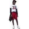 Jordan SS22 Повседневные спортивные шорты в полоску с логотипом, детские штаны для фитнеса, красные DR8097-687