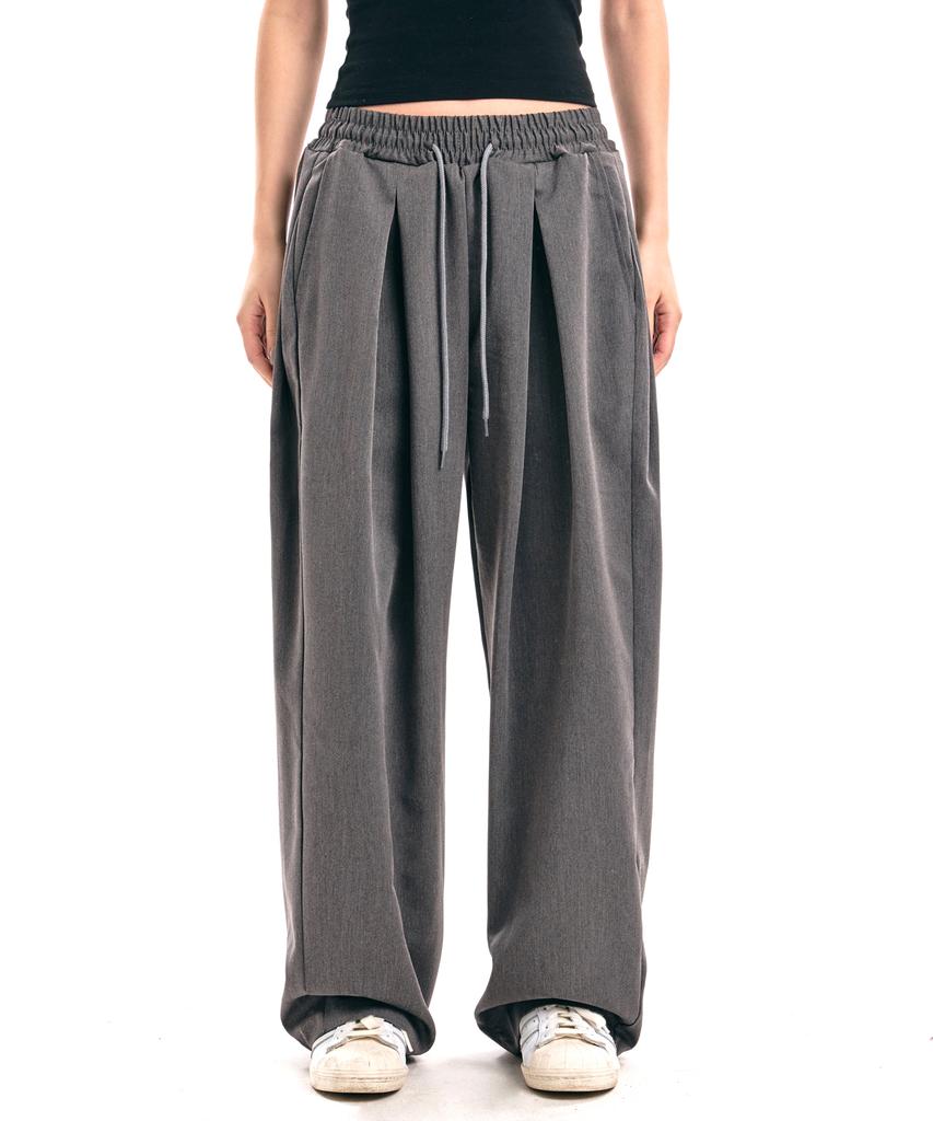 Descheuis Side-Pleated Balloon Fit Slacks_Charcoal