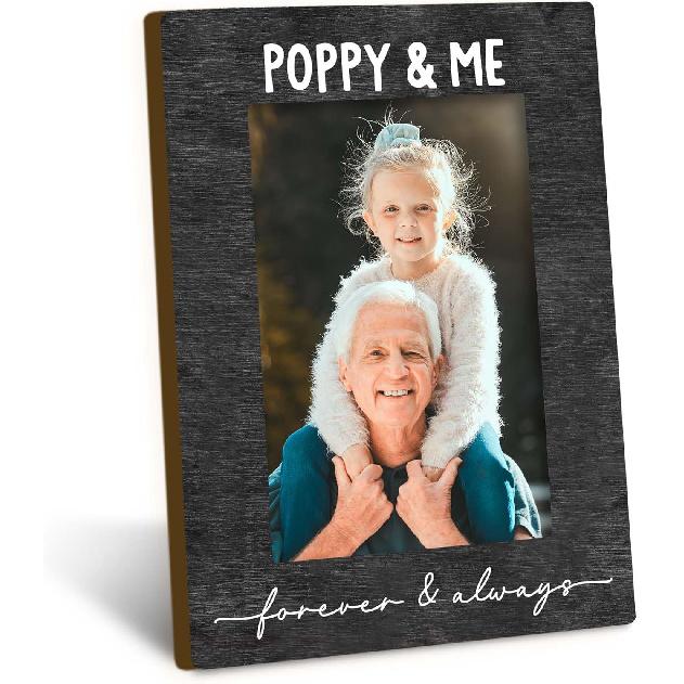 Papi and Me Forever and Always 4x6 Picture Frame, Papi Gifts for Grandpa for Father Okay Day from Grandkids, Grandpa Grandkids Photo Frame, PapiGift