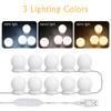 Vanity LEDs Mirror Lights Kit with 10 Bulbs Adjustable 10 Brightness & 3 Lighting Modes USB Mirror String Light for