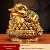 Golden Cicada Treasure Pot Toad Ornament - Three-Legged Resin Craft for Living Room or Storefront Opening Gift.