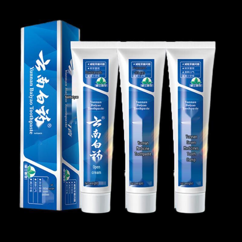 Зубная паста Yunnan Baiyao с мятой перечной, 3 шт.