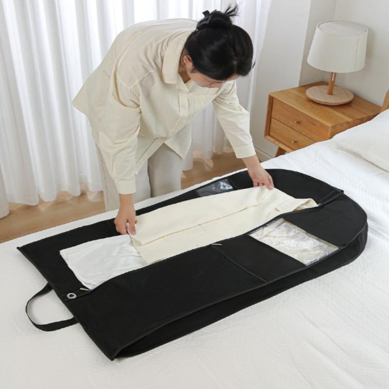 2025 Чехлы для одежды для дома - Регулируемые подвесные пылезащитные сумки для костюмов, пальто, прозрачный нетканый органайзер для хранения