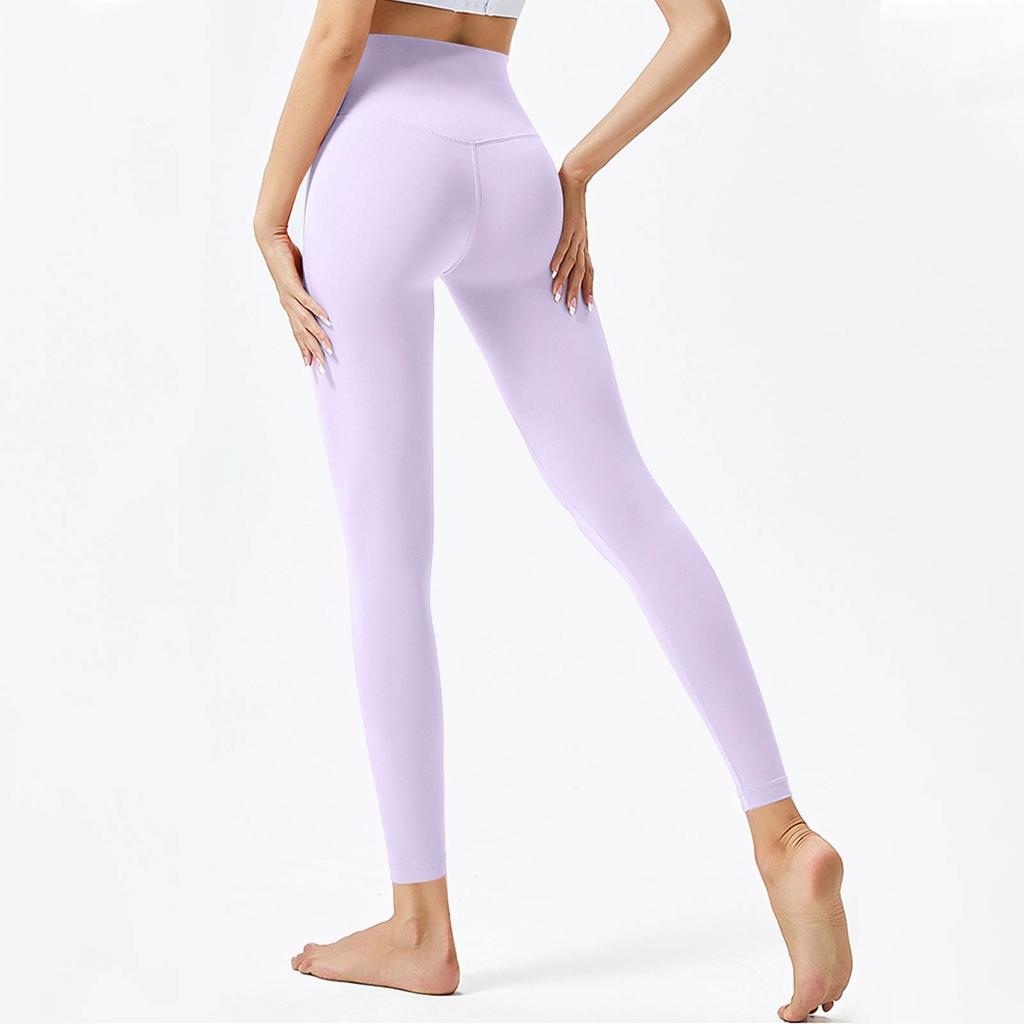 Женские модные однотонные штаны для йоги с высокой талией, узкие спортивные штаны для фитнеса