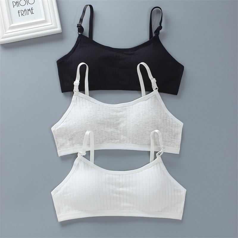 Дышащий тренировочный бюстгальтер из 2 предметов для девочек 9-13 лет, приятный для кожи эластичный спортивный бюстгальтер для девочек-подростков для младших классов средней школы