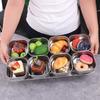 Stainless Steel Food Preparation Box 6/8 Grid Dessert Ingredient Box Seasoning Storage Box  Hot Pot