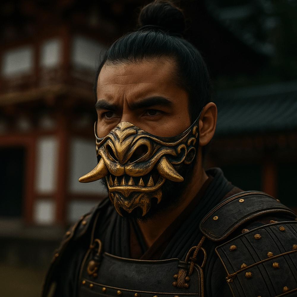 Dress Up Cosplay Red Prajna Mask Spooky Japanese Mask Toy Creative Samurai Cosplay Mask Halloween