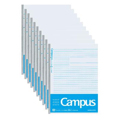 KOKUYO Блокнот Campus Note B5 Диаграммная линейка 7 мм Линейка 30 листов Синий Набор из 10 штук No-F3AK-BX10