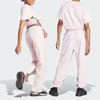 adidas Свободные широкие трикотажные спортивные брюки с логотипом, розовые IM4978