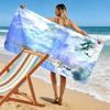 Fantasy Sky Voyage beach towel soft Outdoor camping quickdrying swim towel Outdoor pool towel Absorbent bath towel beach towel beach printing