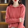 KOSY Women Pullover Sweater Hooded Jumper Korean Loose Solid Long Sleeve Casual Autumn Winter Thick Warm Knitted Sweaters
