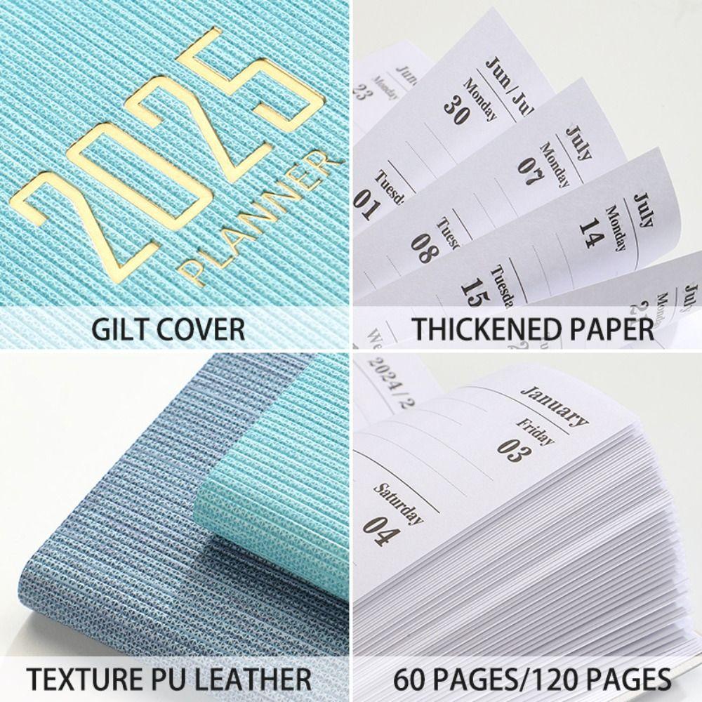 A6 2025 Книга-планер с календарем Блокноты Высококачественный дневник Еженедельный планировщик Студенты