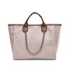 Women's Simple Canvas Bag Girls' Chain Bag Handbags for Women Large Capacity Canvas Bags Casual Shoulder Bag