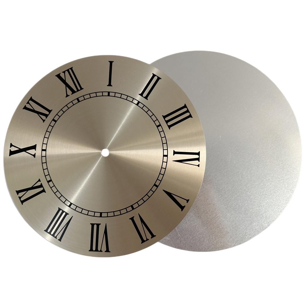 Алюминиевый циферблат часов DIY золотой фон снаружи 243MM
