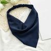 Woman Girls Solid Summer Head Scarf Chiffon Triangle Bandanas Women Elastic Hairband Hair Accessories Headwear Ornaments