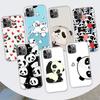 Чехол для телефона с милым пандой и медведем из мультфильма для Apple iPhone 11 12 13 14 Pro 7 XR X XS Max 6 6S 8 Plus + Mini 5 SE, мягкий чехол с принтом
