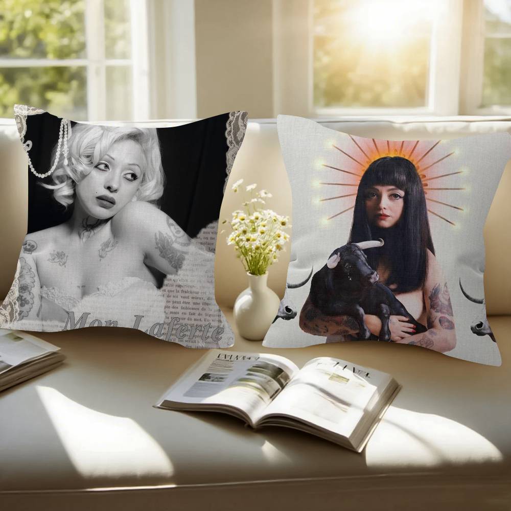 Singer MMon Laferte Music  Cushion Cover Car Throw Pillow Case For Sofa Car Christmas Gift 40x40cm 45x45cm