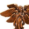 Латунная скульптура ангела с шестью крыльями, настольные поделки, креативная ручная резьба для