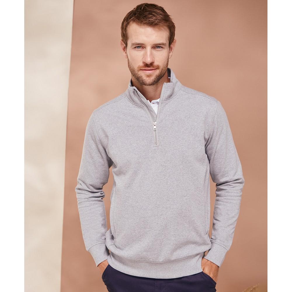 Henbury Unisex Adult Sustainable Quarter Zip Sweatshirt