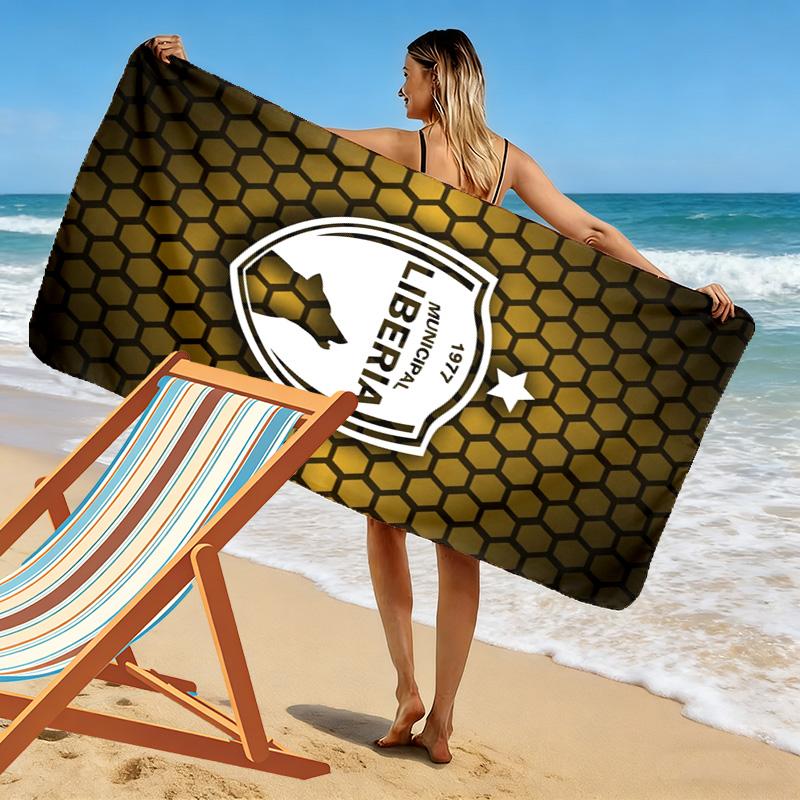 Municipal Liberia Print Beach Towel, Large Soft Quick Dry Towel for Beach Camping Swimming