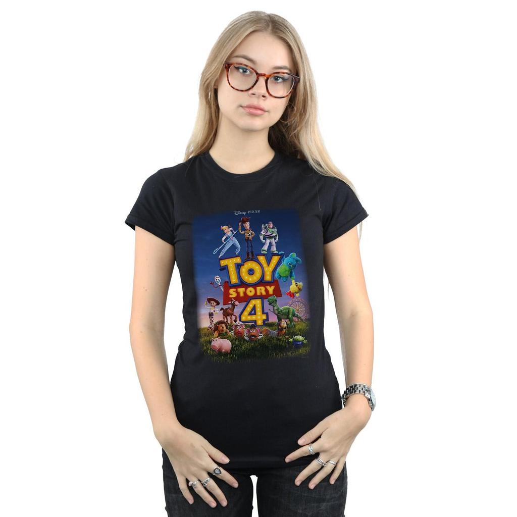 Disney Womens/Ladies Toy Story 4 Poster Art Cotton T-Shirt