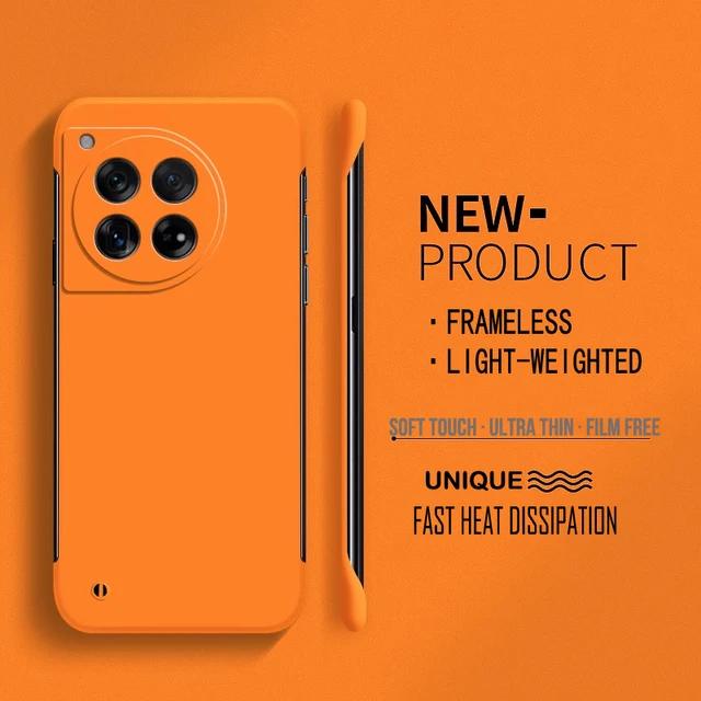 Безрамочный жесткий матовый чехол для телефона из поликарбоната для Oneplus 12 12R 11 11R 10T 10R 10 Pro, защитный бампер, однотонные чехлы