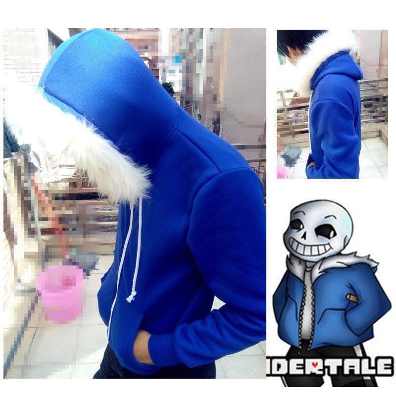 Anime Sans Undertale Cosplay Costume Hoodies Latex Mask FRESH SKELETON Jacket Sans Plus Velvet Costumes
