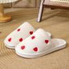 Cotton Slippers for Women, New Indoor Cotton Slippers for Autumn and Winter, Home Fleece Warm Soft-soled Heart-shaped Slippers