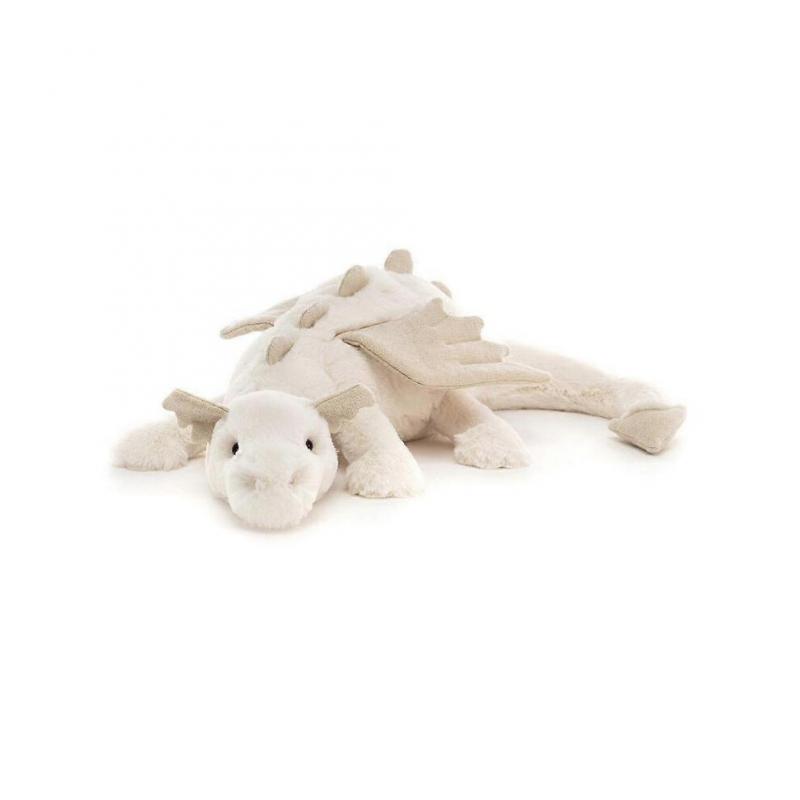 Snow Dragon 19.7" Plush Toy Luxuriously Soft, Ideal for Kids & Fantasy Fans