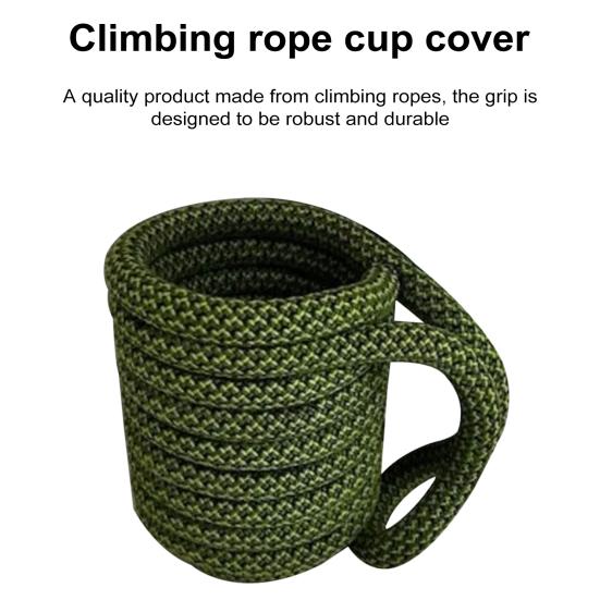Веревка для скалолазания, чашка с рукавом, охладитель, изолированный держатель для пивной бутылки, веревка ручной работы, подарок для альпинистов, подходит для банок на 12 унций, для бутылок с высокими банками на 16 унций