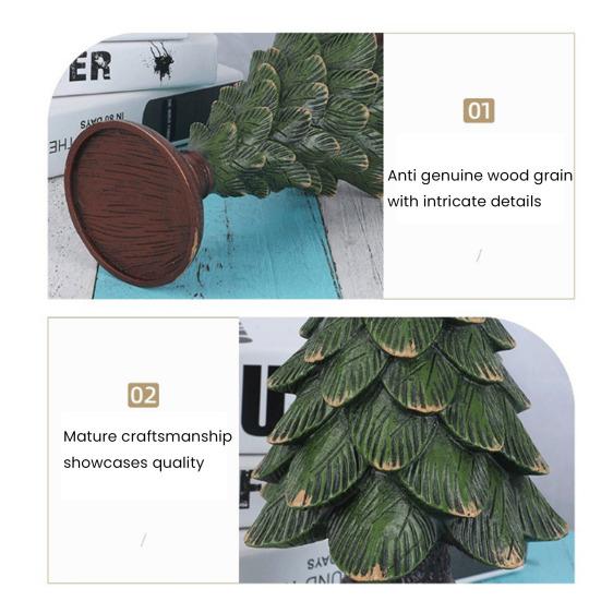 Винтажные подсвечники в виде рождественской елки, смола, фигурка рождественской елки, подставка для столбовых свечей для домашнего каминного декора