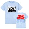 Футболки с мерчем R&B тура Usher Chris Brown Дизайн Принт Футболки Хлопок Круглый вырез Летний Хип-хоп Уличная одежда Унисекс Графическая одежда