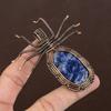 Sodalite Handmade Copper Wire Wrap Spider Pendant 2.56" H6K40