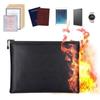 With Zipper Fireproof Document Bag Square File Envelope Holder Fire Safe Storage Pouch Office