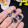Amethyst Gemstone Handmade 925 Sterling Silver Jewelry Earring 2.56" KG-419