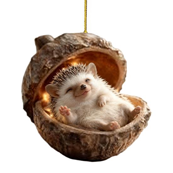 Лесные животные Желудь Украшения 2D Плоские Акриловые Шишки Животные Украшения для Рождественской Елки Лесные Существа Подвесное Украшение для Рождественской Елки Декор для Вечеринки