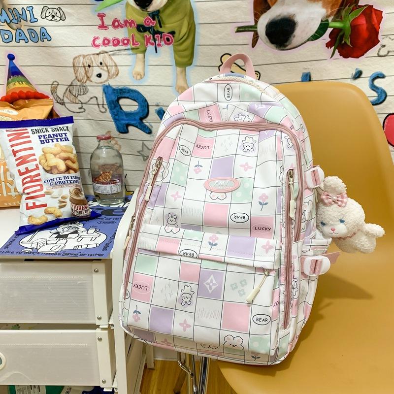 Japanese School Bag Female College Student Cute Graffiti Backpack Fashion Computer Bag Junior High School Student Travel Backpack Tide