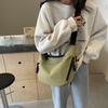 Casual Large-capacity Underarm Bag Women's 2025 New Simple Solid Color Canvas Bag Large-capacity Travel Messenger Bag