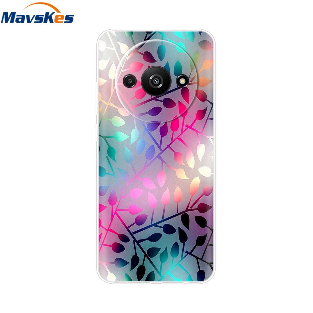 For Xiaomi Redmi A3 2024 Case Transparent Cute Soft Silicone TPU Coque Funda For RedmiA3 A 3 4G Phone Cover Clear Capa 6.71''
