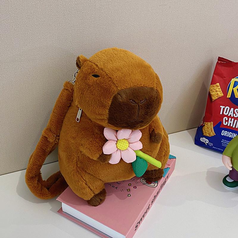 Желтая Капибара Кролик Цветок Бургер Плюшевый Рюкзак Животное Подарочная Сумка Кукла