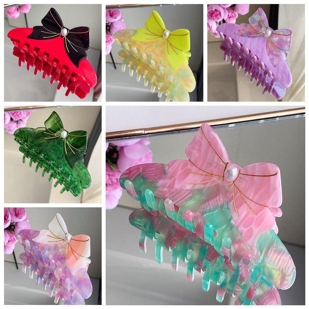 Уксусная кислота бант заколка для волос бант ацетат бант волос коготь милый ежедневный