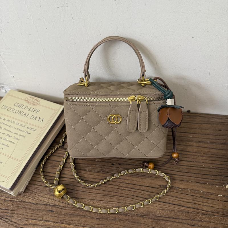 Женская модная сумка-клатч с цепочкой и ромбовидным узором 2025 года - Универсальная сумка-коробка для ношения на плече или через плечо