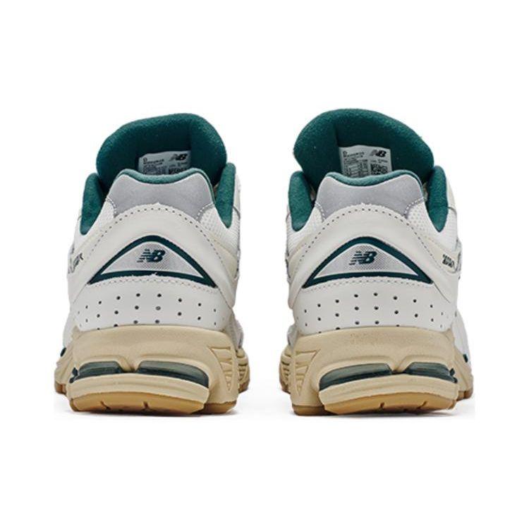 New Balance NB 2002R Retro Sports Leather Fabric Shock Absorbing Durable Low Top Running Shoes Unisex Sneaker White Green M2002RGS