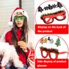 Festive Christmas Themed Cartoon Glasses Colorful Striped Frame For Holiday Parties
