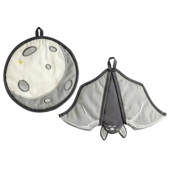 Набор прихваток и подставок под горячее, термостойкие изолированные кухонные перчатки с нескользящим захватом, изолированные кухонные перчатки для выпечки, приготовления пищи, гриля