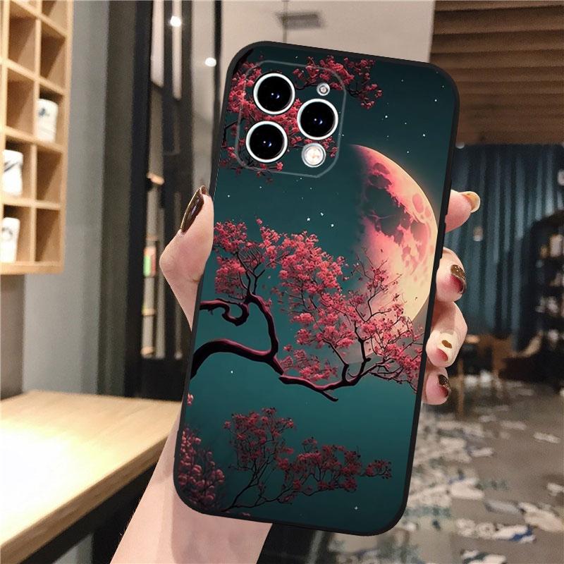 Чехол для телефона «Пейзажный вишневый цветок» для iPhone Samsung Galaxy Redmi Xiaomi Oppo OnePlus Note SA 7 8 9 10 11 12 13 14 20 21 22 23 53 54 Pro Max Ultra