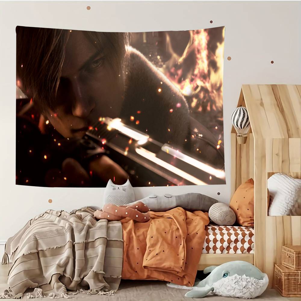 RResident Leon Kennedy Злое Настенное Полотно Настраиваемые Настенные Полотна Различных Стилей Настенные Украшения Печать Со Звездами Настенные Украшения