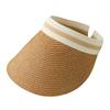 Women Wide Brim Portable Anti-UV Visors Straw Cap Beach Hat Sun Hat