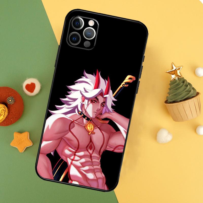 Чехол для телефона Genshin Impact Аратаки Итто Для iPhone 17 Pro Max 17Air 16E 15 14 13 12 11 16 Pro Max Mini Ударопрочный чехол