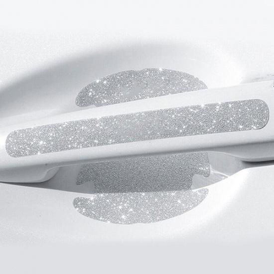 8x Car Accessories Door Handle Protector Films Bling Anti-Scratch Sticker Decal